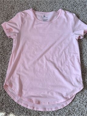 All in Motion Pink Short Sleeve Stretch T-Shirt XS Women 92% Recycled Polyester